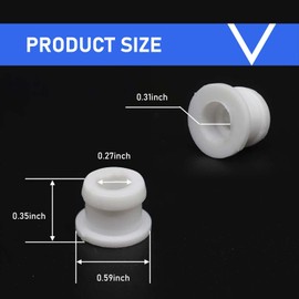 Ferianl 2PCS Transmission Shifter Cable Bushing Kit, for Ford Fusion Lincoln MKZ Automatic Transmission Shift Cable Bushing, Replace# DG9Z-7K340-A (White)
