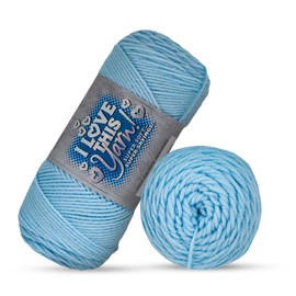 I Love This Yarn 4 - Medium Yarn for Crocheting & Knitting – Soft Yarn Skein – 355 Yards of Acrylic Yarn for Crocheting Blankets, Hats, & More – Craft Supplies for Handcrafting Accessories