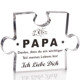 GEBETTER Bester Papa Vatertagsgeschenk Acryl mit Spruch Vater Deko Geschenk Vati Geschenkideen für Geburtstag Vatertag Weihnachten Geburtstagsgeschenk Dekoschild Dekoration