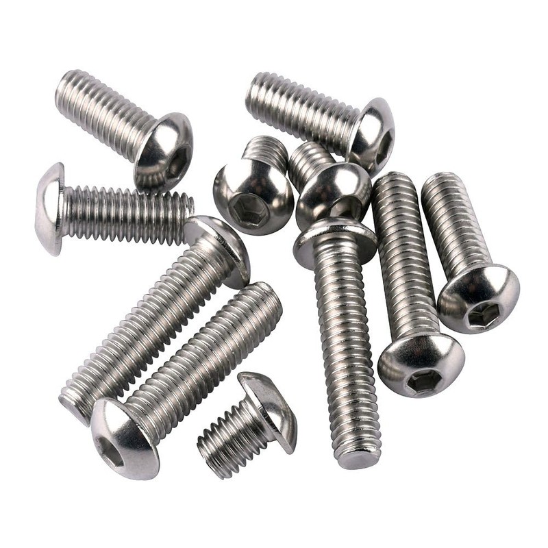 KOSJETHAS 20Pcs 1/4-20 x 1/2" Button Head Socket Cap Screws