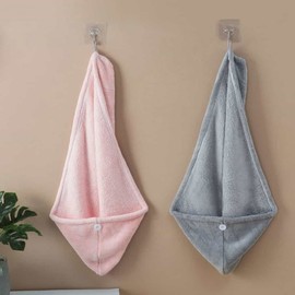 Ultra-Soft Microfiber Hair Drying Towel 02 Hair Towel - Green 3ea