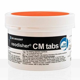Dr. Weigert neodisher CM tabs cleaning tablets, 100 tabs, for all standard coffee machines and espresso machines of all common brands, 1 tin of 200 g