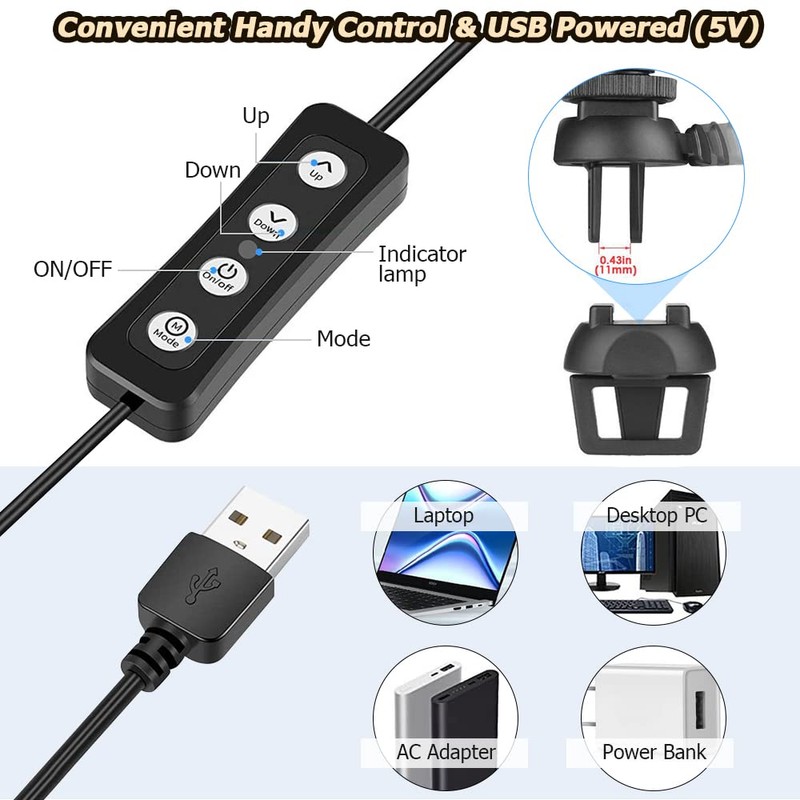 Video Conference Lighting Kit, Dveda Ring Light for Laptop Phone