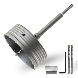 CSOOM Concrete Hole Saw 6-9/32" (160mm) with 220mm SDS Plus Shank Connecting Rod, Carbide Cement Hole Saw for Concrete Cement, Brick Wall Stone