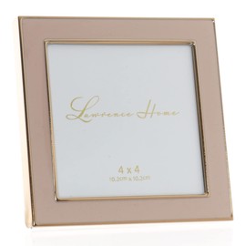 Lawrence Frames Metal and Enamel Picture Frame, Pink, 4x4