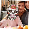 TEHAUX Day of The Dead Paper Masks 6pcs Decorative Masks