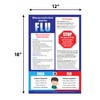 Flu Prevention Posters (5 Pack) - Laminated, 12 x 18