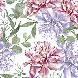 20 Napkins Flowers in Pastel | Spring | Summer | Table Decoration 33 x 33 cm