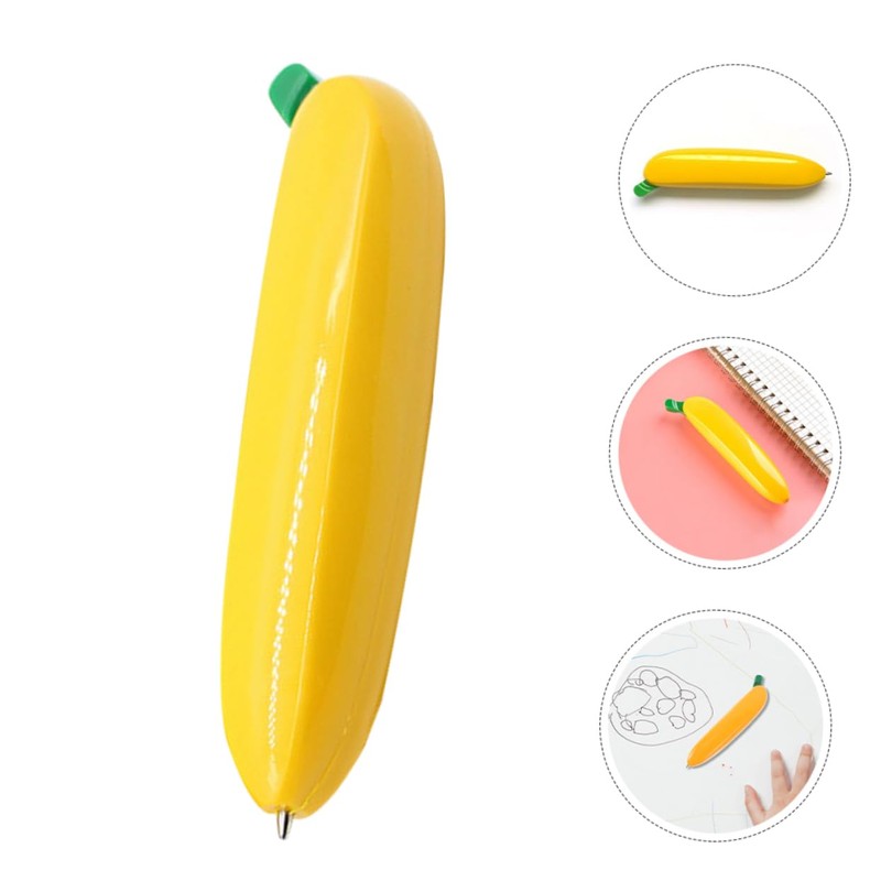 Gadpiparty Cute Banana Ballpoint Pen Ergonomic Black Ink Writing Tool