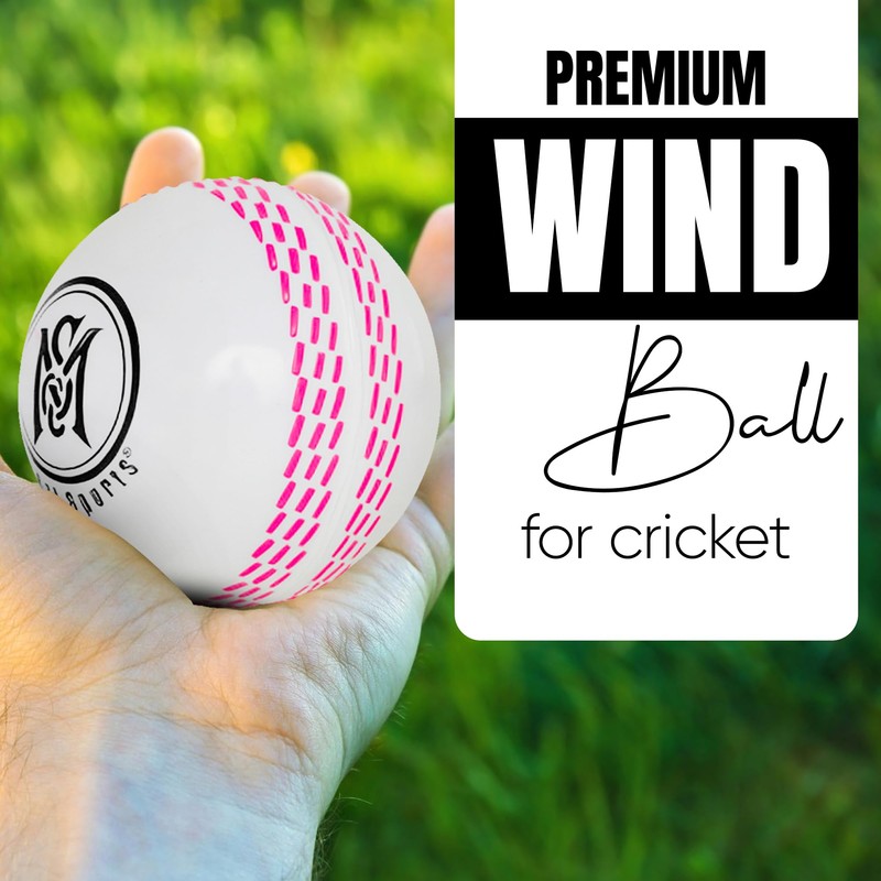 Mozi Sports Wind Cricket Balls - Indoor & Outdoor Soft