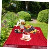 Mobestech 2pcs Boho Gauze Table Runner Romantic Decorative Table Cloth