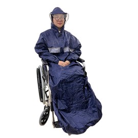 Wheelchair Poncho for Elderly & Disabled - Mobility Scooter Rain Cape Cover with Sleeves for Wind Snow Dust Freenze Resistance, 68"L x 57"W
