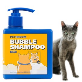 [PETHROOM] Bubble Shampoo for Cats - Gentle, Hypoallergenic, and Tear-Free Formula with Organic Ingredients, 7.1oz