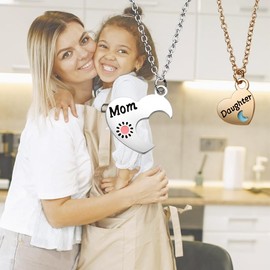 Mom Daughter Gifts Necklaces Mothers Day Gifts for Mom Mother Daughter Matching Necklace Set Wedding Thank You Gift for Mother Mommy Birthday Gift ideas Mama Appreciation Present Mum Souvenir Stuff