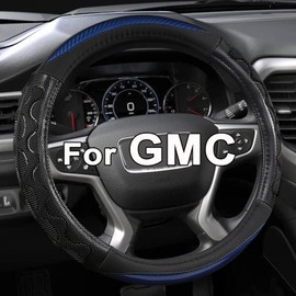 GIANT PANDA Steering Wheel Cover for GMC Sierra Acadia Terrain Yukon(3D Honeycomb-Blue-Standard Size)