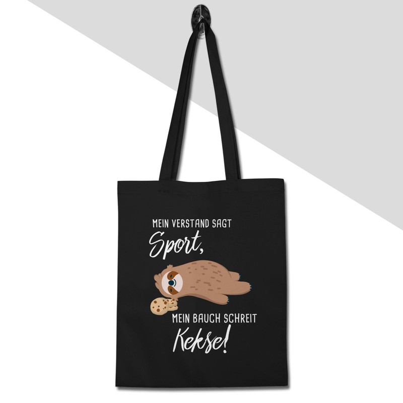 Shirtracer - Cotton Bag - Sayings Statement - Mein Bauch