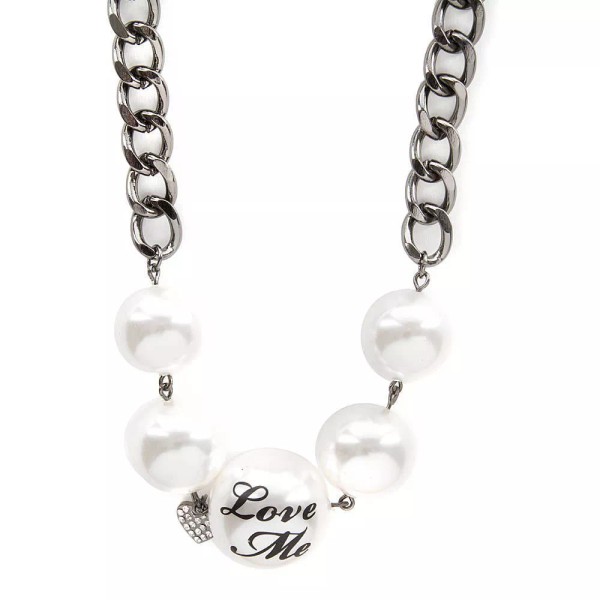 Katy Perry Love Me Oversized Pearls and Chain Link Necklace