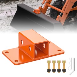 Universal Bolt on Receiver Hitch for Tractor Bucket with 2" Receiver for Compact Tractor, Heavy Duty Tractor Bucket Attachment, Class 3 Max Tow Capacity 6,000 lbs for John Deere, RV, UTV, Truck