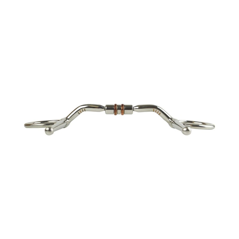 AK Full Cheek Rotary Double Cooper Roller Snaffle Horse Bit