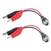 YINETTECH 2pcs BNC Female to Alligator Clip Test Leads 30VAC/60VDC