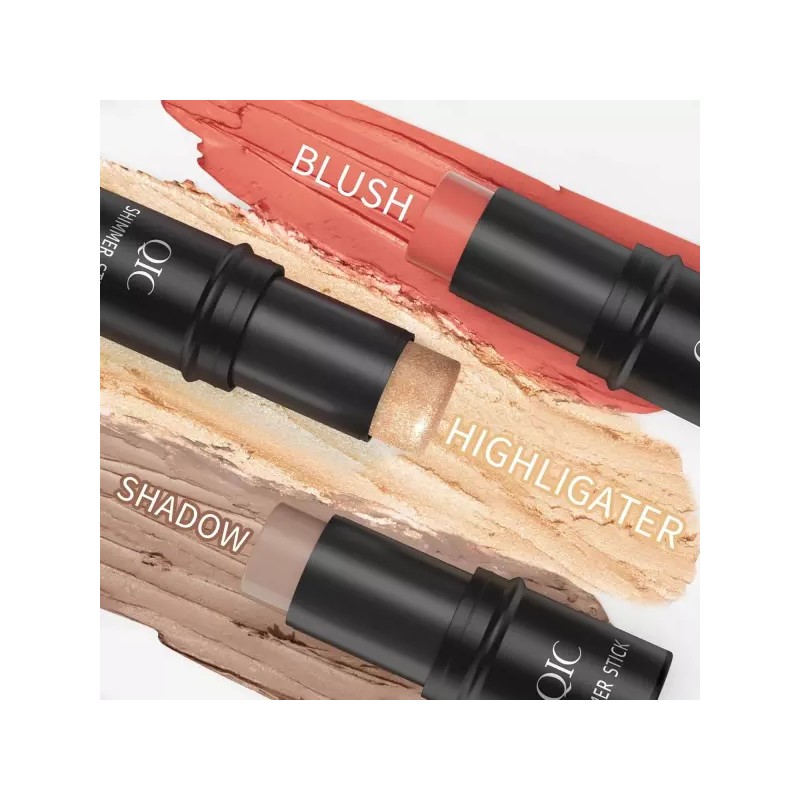 Sangpumsangseoseolmunchamjo 3Pcs 컨투어 스틱 메이크업 키트 크림 브론저 컨투어가 포함된