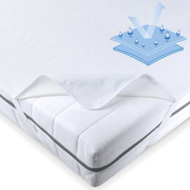 CelinaTex Terrywell Mattress Protector 180 x 200 cm Terry Cloth Mattress Protector TPU Membrane Underbed Waterproof Bed Pad