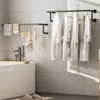 WTPLWD Industrial Pipe Clothes Racks 2 Pack, Black Pipe Wall