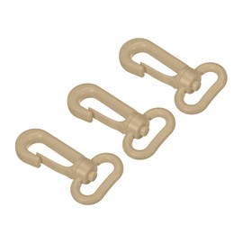 PATIKIL Mosquetón Giratorio de Plástico, Paquete de 3 Hebillas de Langosta Giratorias para Correas de Mochila, Equipaje, Caqui