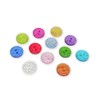 13mm Assorted Glitter Buttons - Mixed Colours (50 Buttons)
