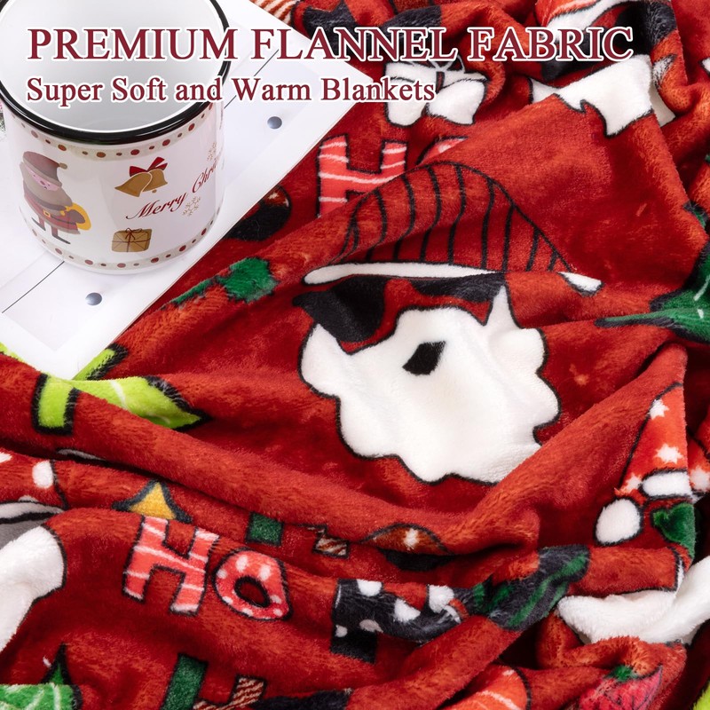 Christmas Throw Blanket, 60x80 Christmas Tree Super Soft Soft Fleece