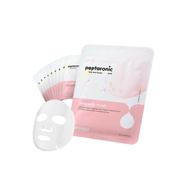 SNP Peptaronic Ampoule Sheet Mask | Peptide and Hyaluronic Acid Sheet Mask | Hydrating, Moisturizing, and Friming for Dry Skin Types | Korean Skin Care Facial Mask | 10 Sheets