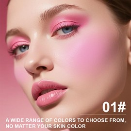 HHLTOH Matte Powder Blush for Cheeks – Long Lasting Natural Face Blusher Makeup, Lightweight Blendable Cheek Color for Women, Vegan & Cruelty-Free – #01 Pale Pink