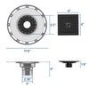 Neodrain 6 in Matte Black Square Shower Drain Brushed 304