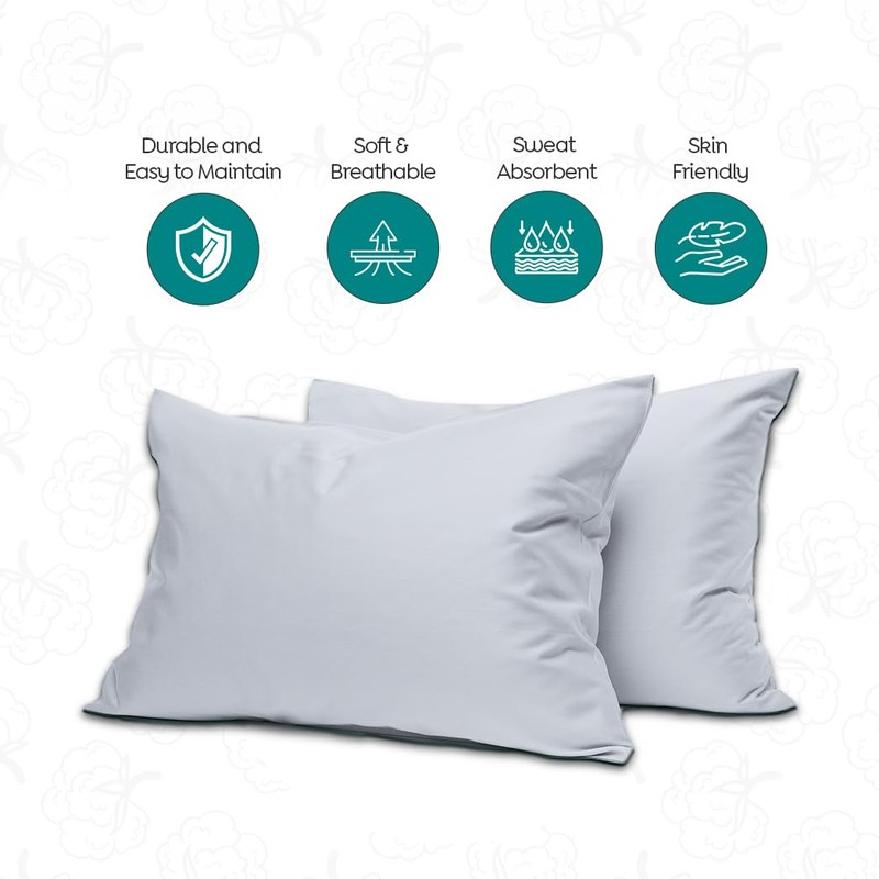 MistyMorning Pillow Cases 2 Pack Soft & Premium Quality Bedding