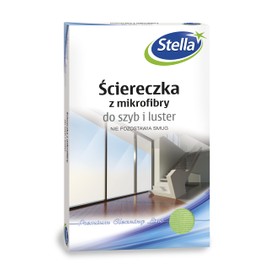 Stella Microfibre Cleaning Cloths Microfibre Cloth for Glass and Mirrors / 1 Piece - 35 x 35 cm / Mix/Leaves No Streaks or Lint / Windscreen Cleaning Cloth