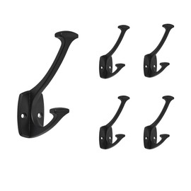 LONHECAN Coat Hook huoshan (5, Matte Black)