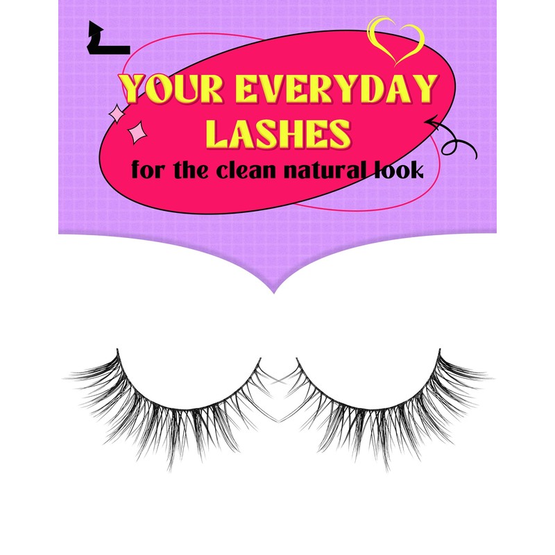 Natural Eyelashes, Wispy Eye Lashes, Gradient Volume Lashes, Natural Look,