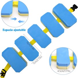 Cinturon Flotador para Niño, Flotadores para Entrenamiento de Natación en Piscina, Cinturón de Seguridad Flotante Ajustable de Espuma EVA para Flotación Acuático, Aprendizaje, Entrenamiento de Cintura