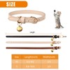 Jamktepat 3 Pack Leather Cat Collars with Bells Soft Pet