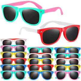 GINMIC Kids Sunglasses Bulk, 24Pack Neon Sunglasses for Kids,Boys and Girls, Great Gift for Birthday Party Supplies, Beach, Pool Party Favors, Fun Gift, Goody Bag Favors