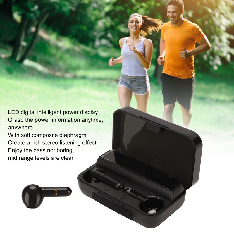 Wireless Bluetooth Earbuds LED Digital Display Stereo Fast Charging Earbuds