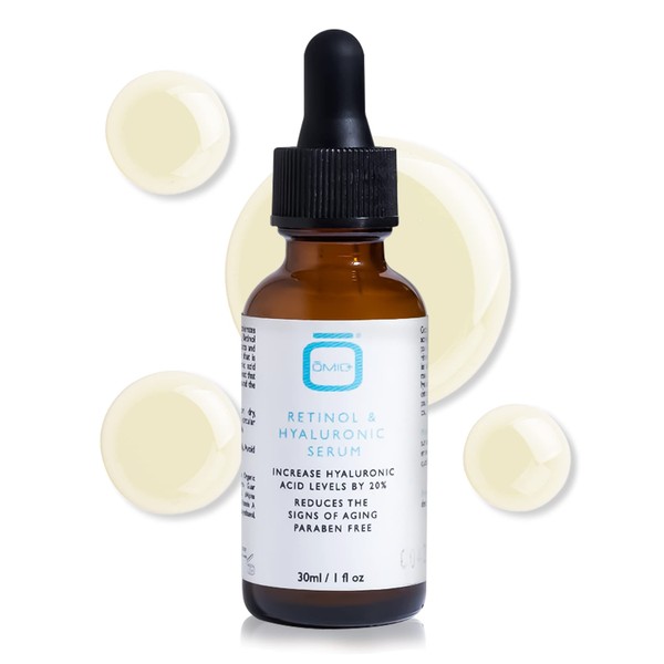 OMIC, Retinol Serum for Face | 1 fl oz / 30 ml | Reduce, Wrinkle, Dark Circles, Dark Spots Corrector | with Vitamin A, Vitamin E and Hyaluronic Acid | Made in USA