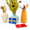 Perdecor Sweden Flag Sticker Emblem Swedish Decal Car Chrome Flags,