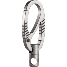 KeyUnity KM09 Titanium Carabiner Keychain 8 Shape Quick Carabiner Micro EDC Tool 8 Shape Canarabi Key Hook Adapter Smart Key Ring Accessories