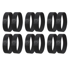 GUTERTOP 6 Pairs of Shoelaces Fixing Strap for Football Boots Against Loosening Loosening Loosening, Tear-Resistant Fixation Made from Sustainable, black