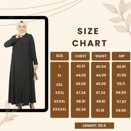 Abaya for Muslim Women with Stone Detail | Zipper and Regular Long Sleeve Dress Islamic Kaftan Maxi Size