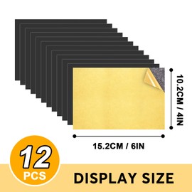 Towjug Magnetic Adhesive Sheets,4" x 6",12 Pack,Easy-to-Use Magnetic Paper with Adhesive Backing for Photos & Postcards