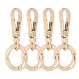CHGCRAFT 4PCS Keychain Metal Keyring Gold Key Chain Clip Alloy Key Chain Keyring Key Holder Keychains With Lobster Clasps Swivel Clips Key Chain for Men Women
