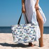 Women's Large Beach Bag Waterproof Travel Tote Bag with Pocket