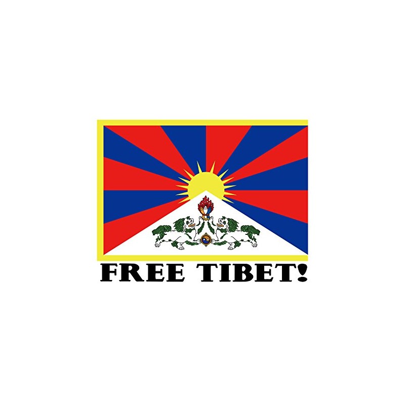 EvolveFISH Free Tibet Bumper Sticker - [5" x 4" ]